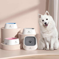 Thumbnail for Grey Anti-Spill Floating Pet Water Bowl for Dogs and Cats - 1L Capacity, Splash-Proof and Anti-Wet Mouth Design