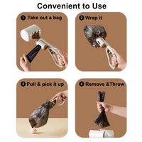 Thumbnail for Beige Portable Dog Poop Scooper with Large 9.5cm Opening, Ergonomic Handle, Lightweight 320g Pet Waste Picker for Outdoor Walks