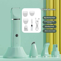 Thumbnail for Light Green 4-in-1 Pet Grooming Electric Clippers - Professional Rechargeable Trimmer for Dogs & Cats, Paw, Fur, Nail, and Ear Care | Compact Design,