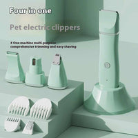 Thumbnail for White 4-in-1 Pet Grooming Electric Clippers - Professional Rechargeable Trimmer for Dogs & Cats, Paw, Fur, Nail, and Ear Care | Compact Design,