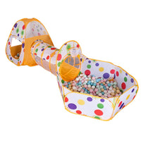 Thumbnail for Colorful polka dot play tunnel with ball pit on a white background