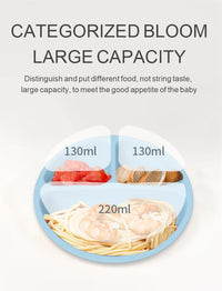 Thumbnail for Beige 013# Silicone Baby Feeding Set - Suction Plate, Bib, Cup & Utensils | BPA-Free Baby Tableware