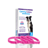 Thumbnail for Pink Calming Collars for Dogs - Natural Stress Relief, Adjustable, 4 Pack