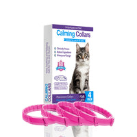 Thumbnail for Pink Calming Collars for Cats - Natural Anxiety Relief, Adjustable, 4 Pack