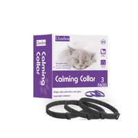 Thumbnail for Black Calming Collars for Cats - Natural Anxiety Relief, Adjustable, 3 Pack (2 set/6PCS)