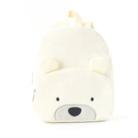 Thumbnail for Cute Off White Bear Backpack - Soft Corduroy Material with Adjustable Straps
