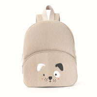 Thumbnail for Cute Khaki Dog Backpack - Soft Corduroy Material with Adjustable Straps