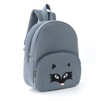 Thumbnail for Cute Blue Fox Backpack - Soft Corduroy Material with Adjustable Straps