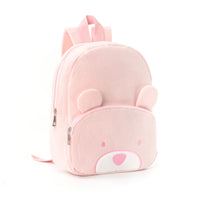 Thumbnail for Cute Pink Bear Backpack - Soft Corduroy Material with Adjustable Straps