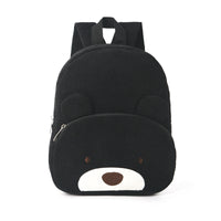 Thumbnail for Cute Black Bear Backpack - Soft Corduroy Material with Adjustable Straps
