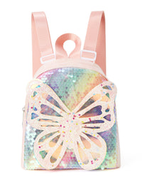 Thumbnail for Glitter Butterfly Sequin Backpack - Sparkling Small Backpack for Kids