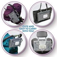 Thumbnail for Grey Portable Baby Diaper Changing Pad with Storage Pockets - Travel Essentials for Parents