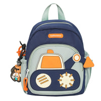 Thumbnail for Blue Kids' Cartoon Backpack - Adorable Excavator Design with Spacious Compartments