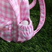 Thumbnail for Purple Kids Bunny Ear Gingham Backpack - Cute Mini Bag for Girls