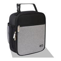 Thumbnail for Black-grey Set of 2 Handheld Insulated Lunch Bags for Food Storage