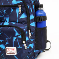 Thumbnail for Blue Stylish 3-Piece Backpack Set with Unique Geometric Design