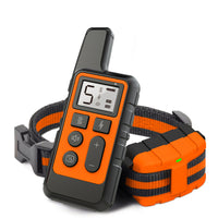 Thumbnail for Orange Remote Dog Training Collar with Adjustable Shock and Vibration - Rechargeable, Waterproof, 2 Channels for Small to Large Dogs