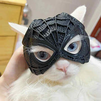Thumbnail for Size M Black And Red Stitching DIY 3D Printed Spider-Man Cat Mask - Mini Decorative Half-Face Mask for Pets