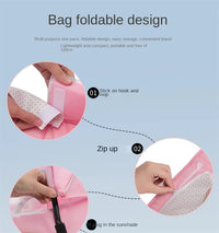 Thumbnail for Blue Portable Multi-Purpose Baby Bed and Diaper Backpack – Lightweight, Waterproof, Canvas + Polyester Material, Travel Essential for Moms(With mosquito net and small toys)