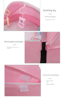 Thumbnail for Red Portable Multi-Purpose Baby Bed and Diaper Backpack - Lightweight, Waterproof, Canvas + Polyester Material, Travel Essential for Moms(With mosquito net and small toys)