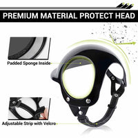 Thumbnail for Size L Black Pet Safety Helmet - Stylish Protective Headgear for Dogs