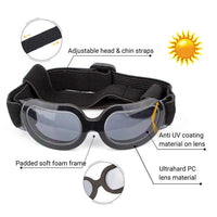 Thumbnail for Blue Lenses Pet Sunglasses for Dogs and Cats – UV Protection, Adjustable Strap, Anti-Wind and Anti-Fog Pet Goggles