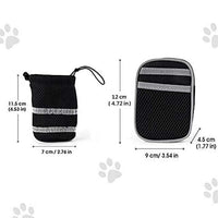 Thumbnail for Black Reflective Pet Waist Bag with Hands-Free Leash for Night Safety - Adjustable Waist Pack with Detachable Pouches