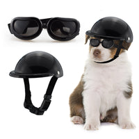 Thumbnail for Size L Black Pet Helmet & Goggles Set - Adjustable Safety Gear for Dogs, UV Protection, Durable ABS Material, Stylish Outdoor Accessory