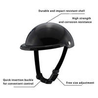 Thumbnail for Size L Black Pet Helmet & Goggles Set - Adjustable Safety Gear for Dogs, UV Protection, Durable ABS Material, Stylish Outdoor Accessory