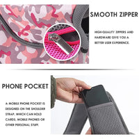 Thumbnail for Size S Pink Lightweight Single Shoulder Pet Sling Bag -  Stylish Durable Oxford Fabric Carrier