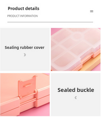 Thumbnail for Pink Kids' Lunch Box with Compartments - BPA-Free Microwave Safe Bento Box for School Meals