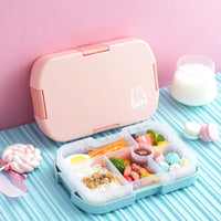Thumbnail for Pink Kids' Lunch Box with Compartments - BPA-Free Microwave Safe Bento Box for School Meals