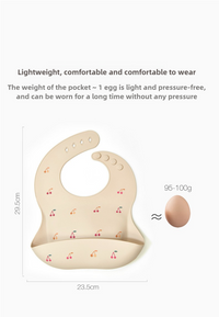 Thumbnail for Lilac Pattern Beige Soft and Safe Silicone Baby Feeding Set - Bib, Bowl, and Spoon Combo for Mess-Free Meals