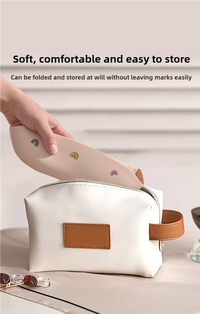 Thumbnail for Rainbow Pattern Beige Soft and Safe Silicone Baby Feeding Set - Bib, Bowl, and Spoon Combo for Mess-Free Meals