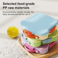 Thumbnail for Yellow And Green Kids Bento Box with Dividers, Microwave Safe, Leak-Proof Lunch Box with Fork & Spoon - Eco-Friendly PP Plastic, Colorful, Leakproof Food Storage