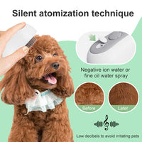 Thumbnail for 2 Pcs Grey and White 3-in-1 Pet Grooming Steam Brush – Silent, Heated Brush for Fur Removal and Odor Elimination