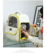Thumbnail for Coffee Pet Carrier Backpack - Space Capsule Design for Cats & Small Dogs