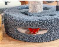 Thumbnail for Yellow Bold Flower Cat Scratching Post - Interactive Plush & Sisal Cat Toy with Teaser Balls