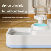 Thumbnail for Blue 2-in-1 Automatic Pet Water and Food Dispenser - Gravity Feeder for Cats and Dogs