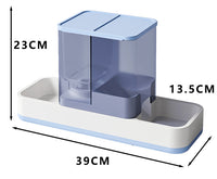 Thumbnail for Blue 2-in-1 Automatic Pet Water and Food Dispenser - Gravity Feeder for Cats and Dogs