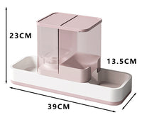 Thumbnail for Pink 2-in-1 Automatic Pet Water and Food Dispenser - Gravity Feeder for Cats and Dogs