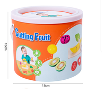 Thumbnail for Kids Wooden Fruit Cutting Toy Set - 8 Fruits, Knife, and Cutting Board, 18x15cm Storage Container