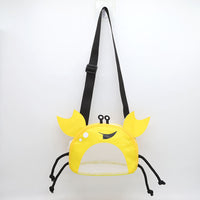 Thumbnail for 3 PCS Yellow Cute Crab Mesh Beach Bag for Kids - Shell Collecting Sand Toy Bag for Toddlers