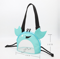 Thumbnail for 3 PCS Green Cute Crab Mesh Beach Bag for Kids - Shell Collecting Sand Toy Bag for Toddlers