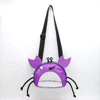 Thumbnail for 3 PCS Purple Cute Crab Mesh Beach Bag for Kids - Shell Collecting Sand Toy Bag for Toddlers