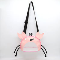 Thumbnail for 3 PCS Pink Cute Crab Mesh Beach Bag for Kids - Shell Collecting Sand Toy Bag for Toddlers
