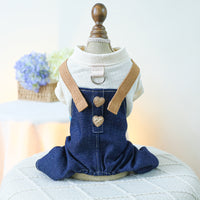 Thumbnail for XS Beige Punk Strappy Pants Cute Four-Legged Dog Clothes - Spring/Summer Pet Outfit, Soft & Breathable