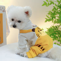 Thumbnail for XS Little Tiger Bib Pants Cute Four-Legged Dog Clothes - Spring/Summer Pet Outfit, Soft & Breathable