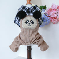 Thumbnail for XS Panda Ball Bib Pants Cute Four-Legged Dog Clothes - Spring/Summer Pet Outfit, Soft & Breathable