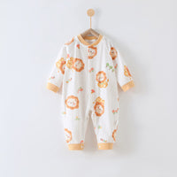 Thumbnail for 80 Size Cuddly Lion Class A Pure Cotton Long-Sleeve Baby Onesie - Cozy Newborn Bodysuit for Fall and Winter